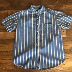 Vintage men’s denim pinstripe top Sz L